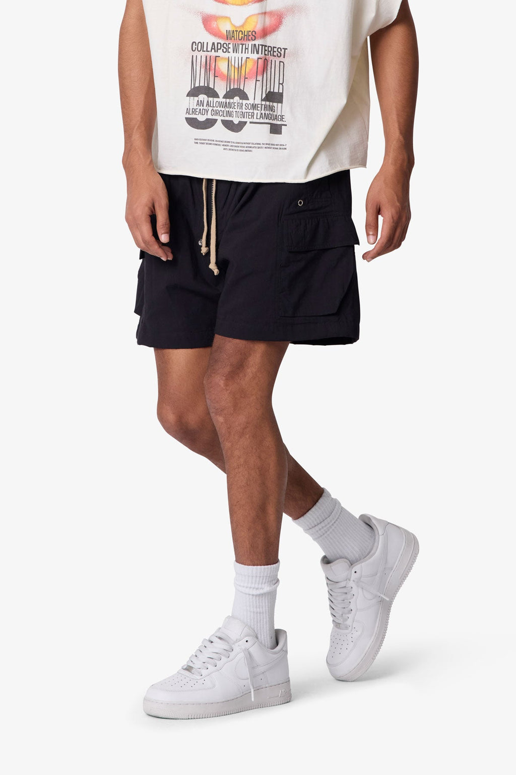 Cargo Mud Shorts - Black