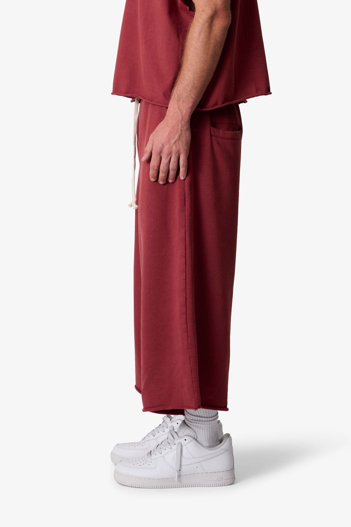 Extra Long Sweatshorts - Maroon