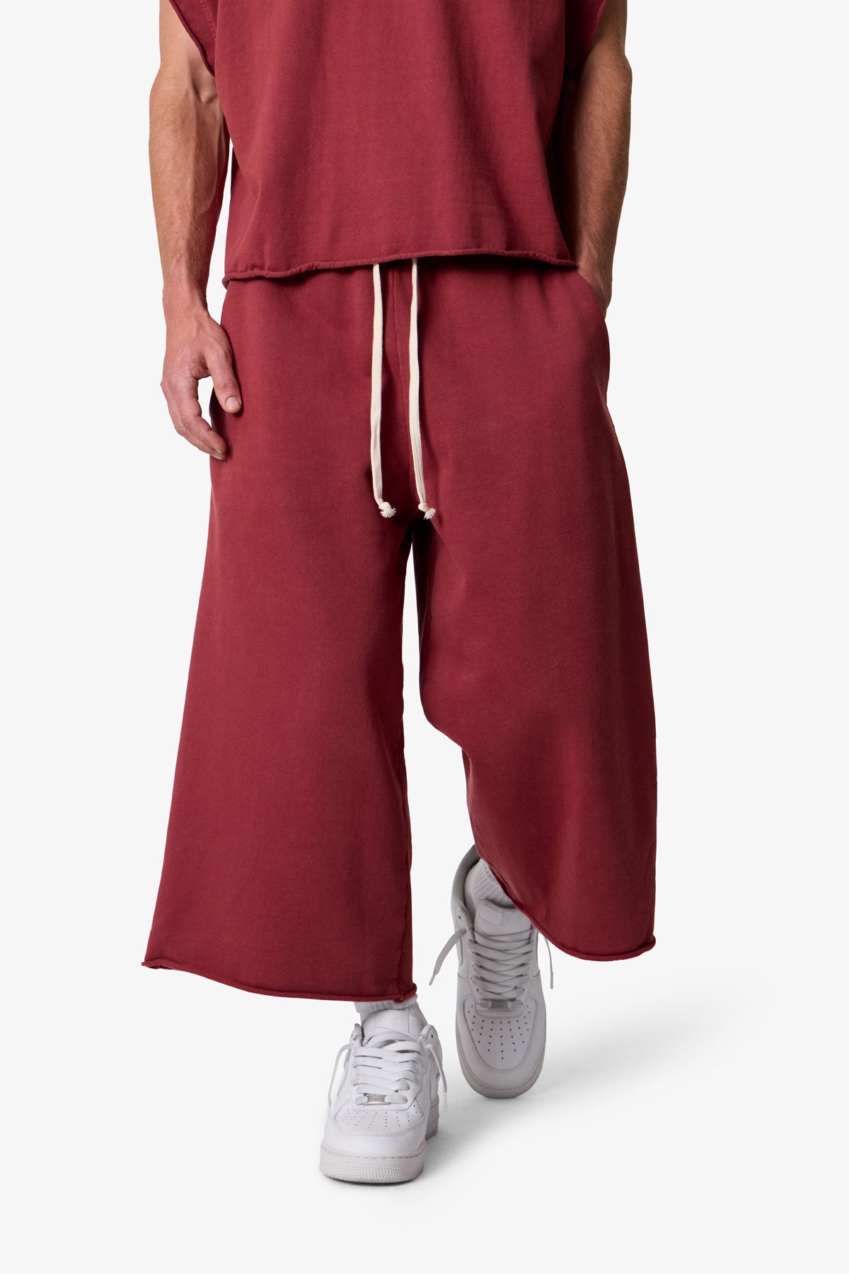 Extra Long Sweatshorts - Maroon
