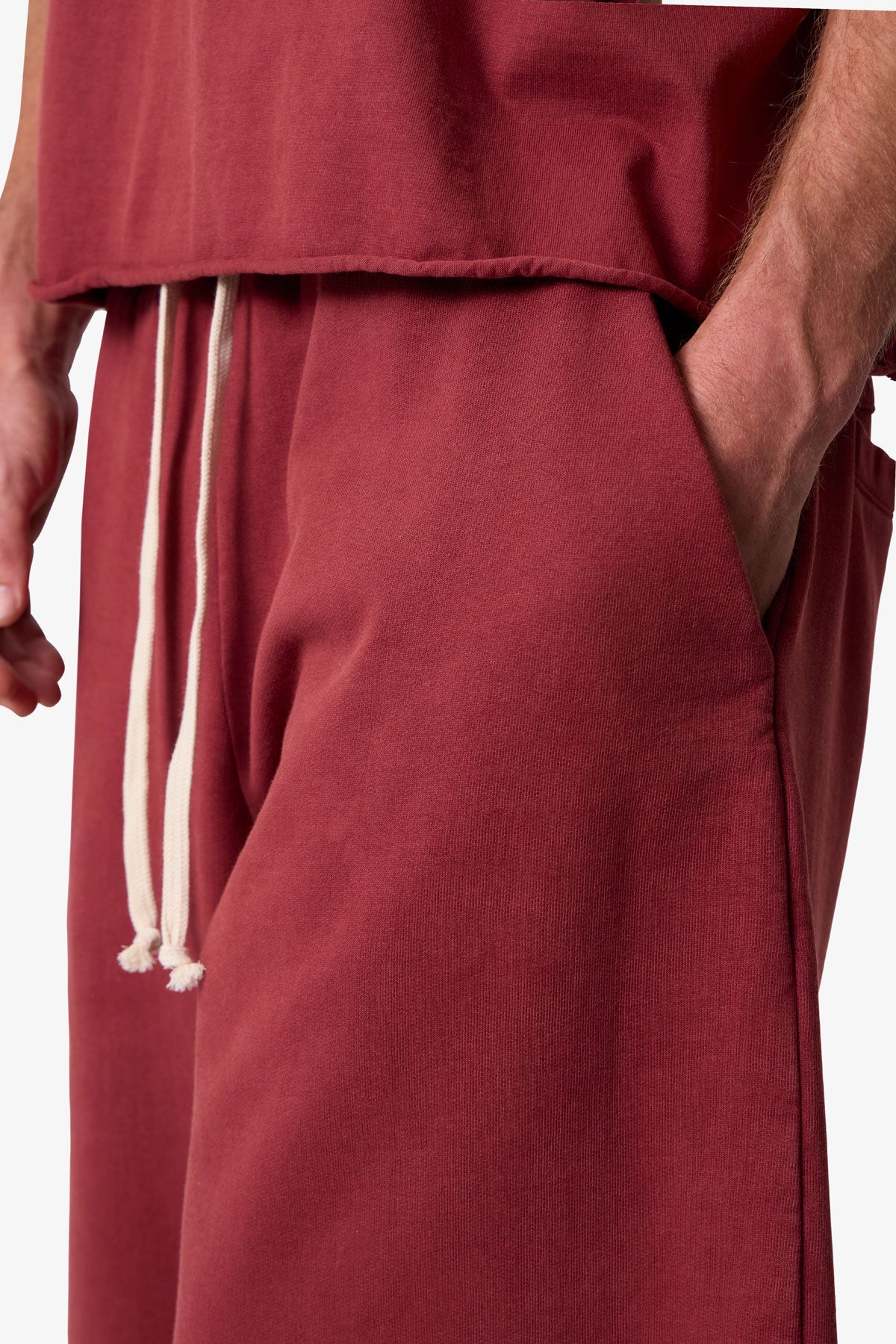 Extra Long Sweatshorts - Maroon