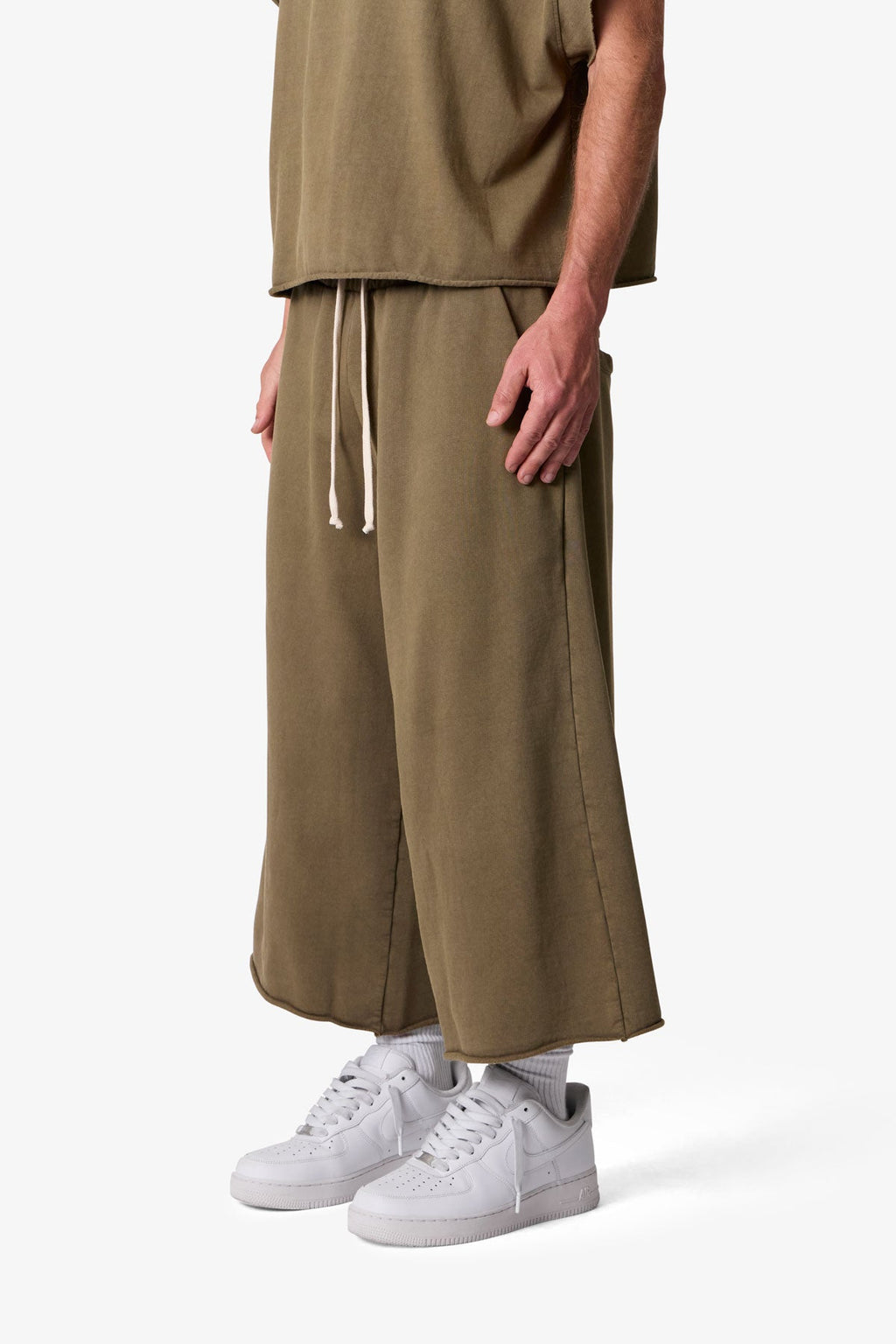 Extra Long Sweatshorts - Olive