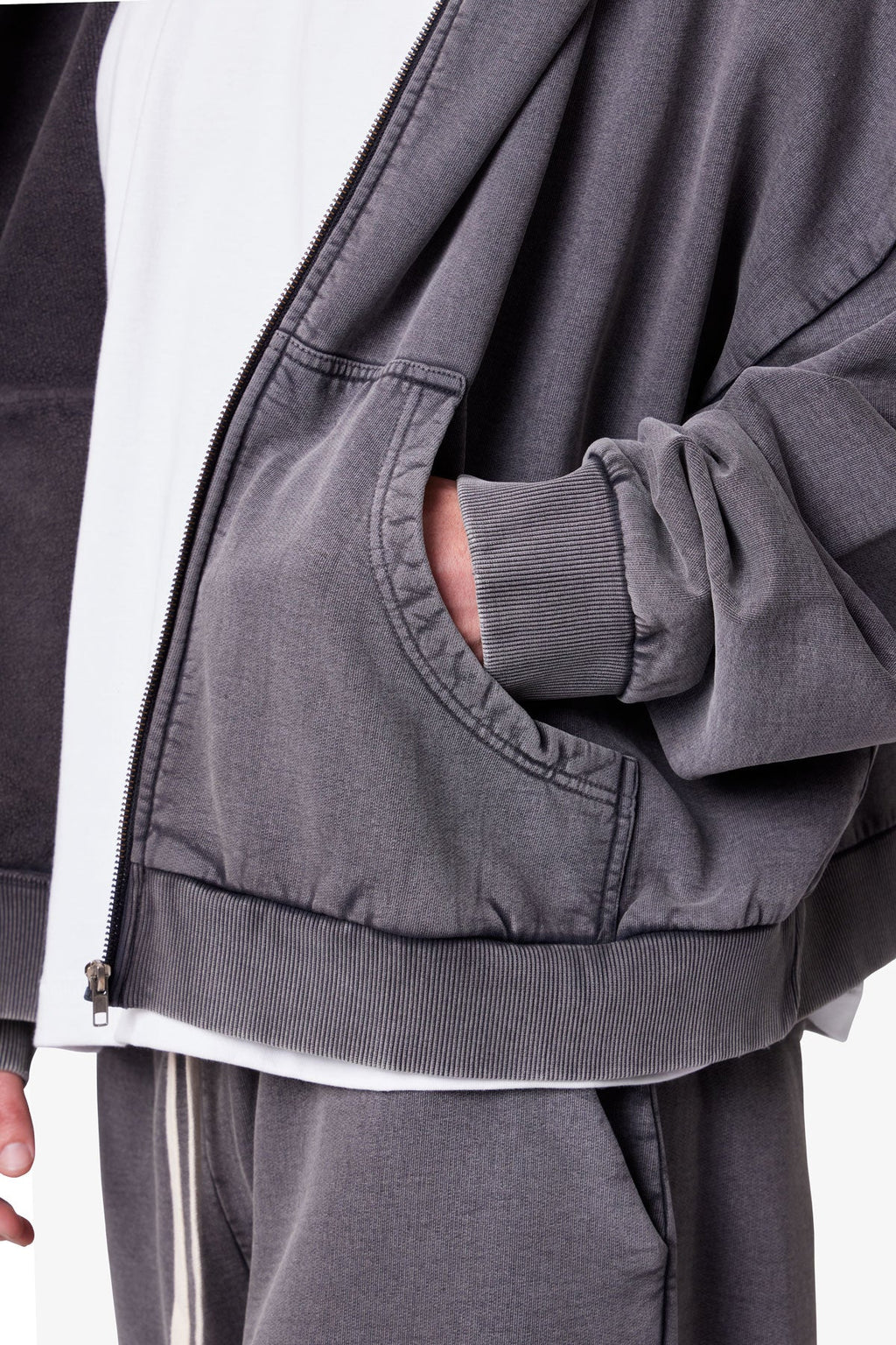 Full Zip Hoodie - Vintage Black