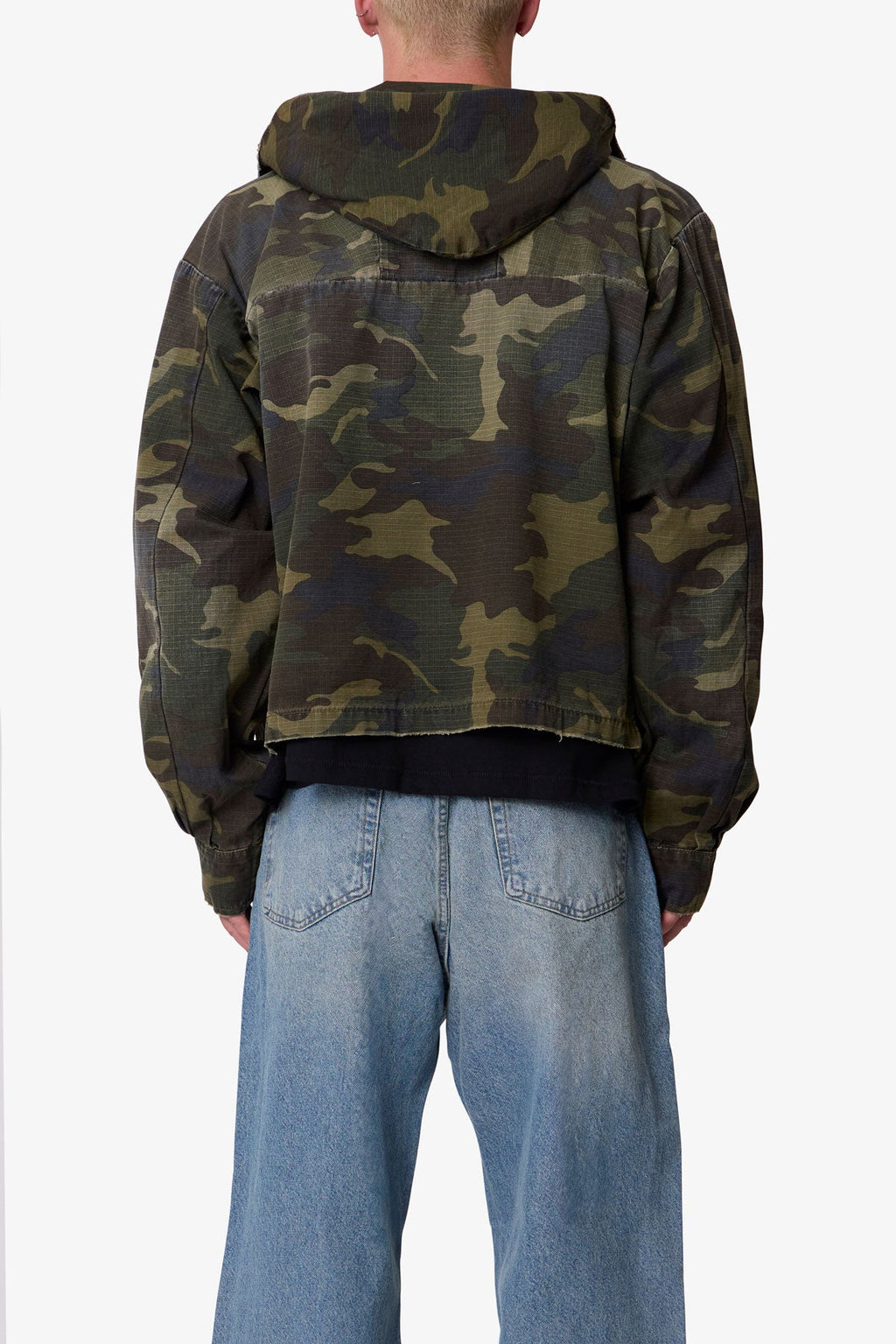 Hooded Sprayed Ripstop Jacket - Camo