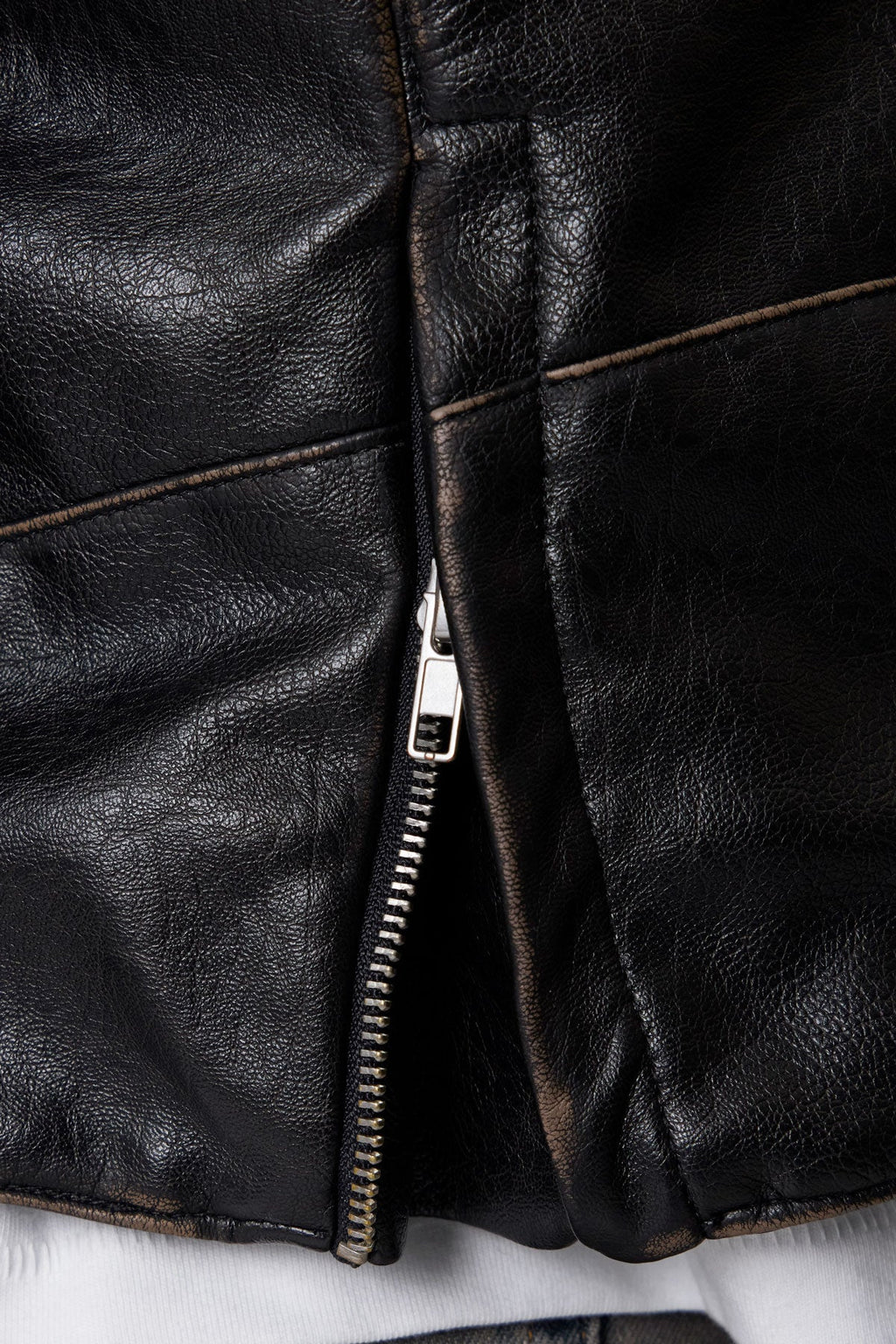 Leather Moto Jacket - Black