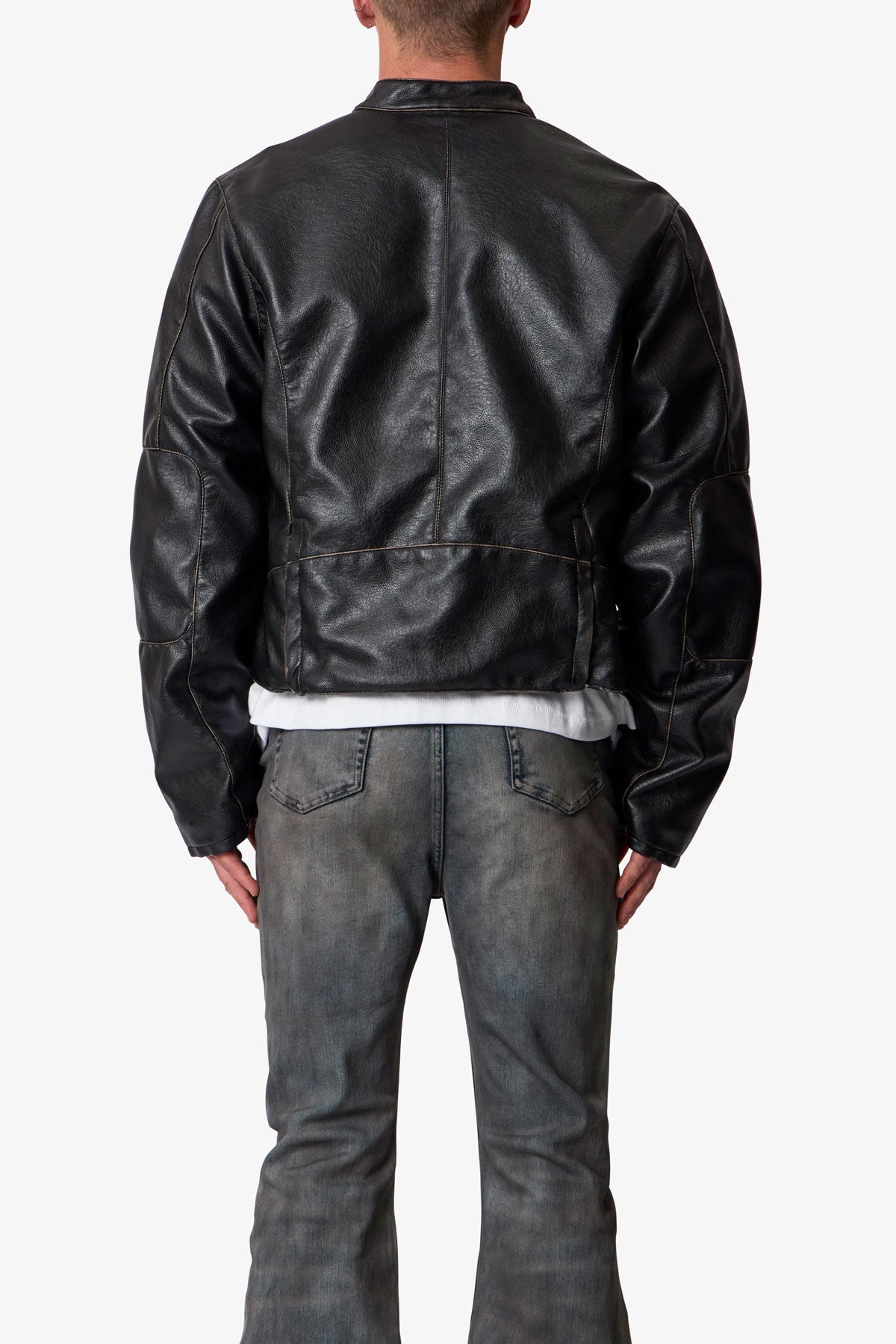 Leather Moto Jacket - Black