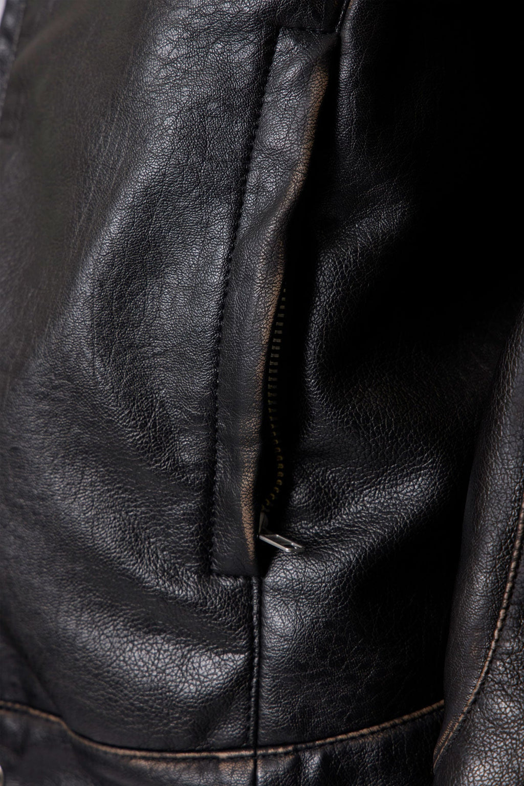 Leather Moto Jacket - Black