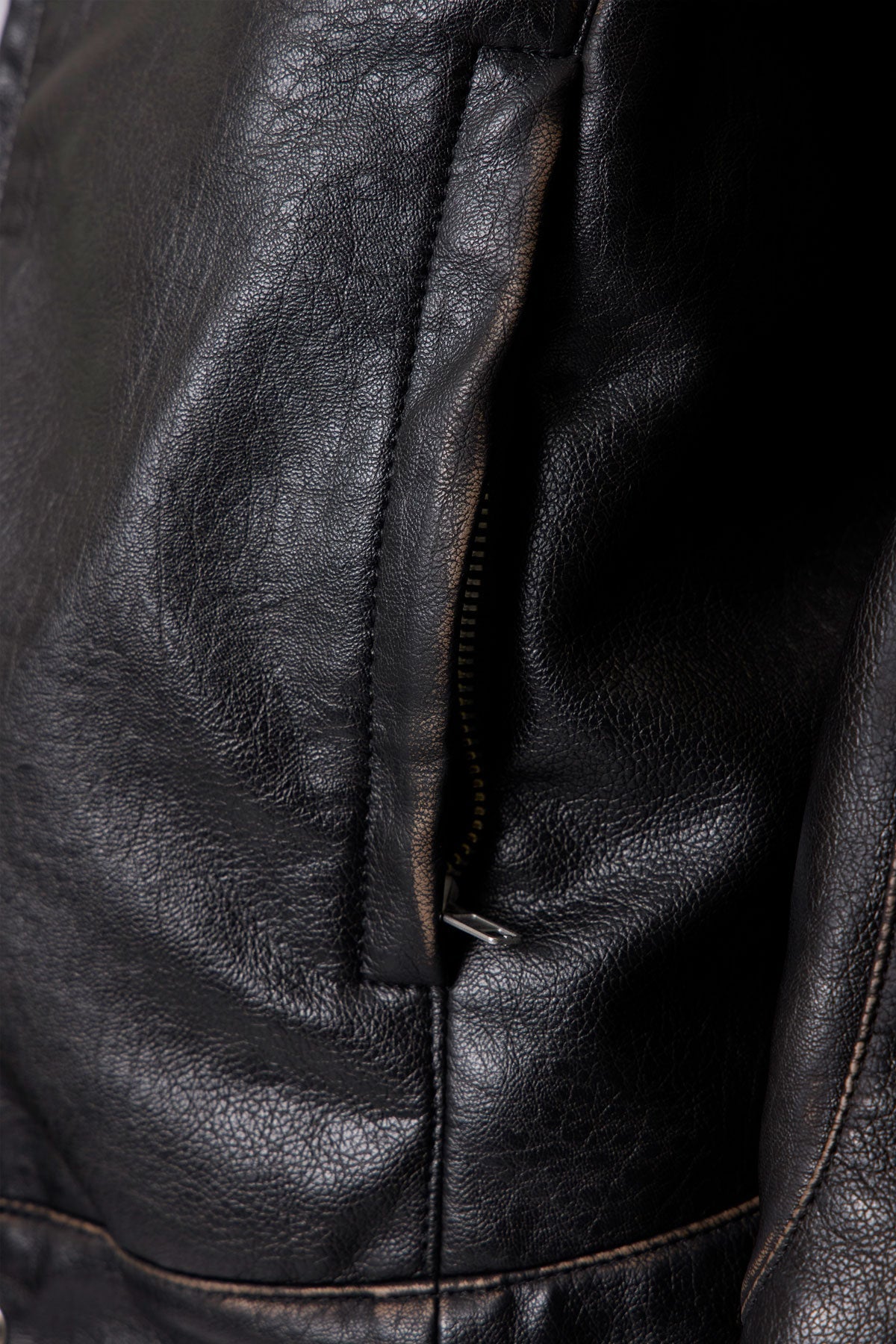 Leather Moto Jacket - Black