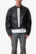 Leather Moto Jacket - Black