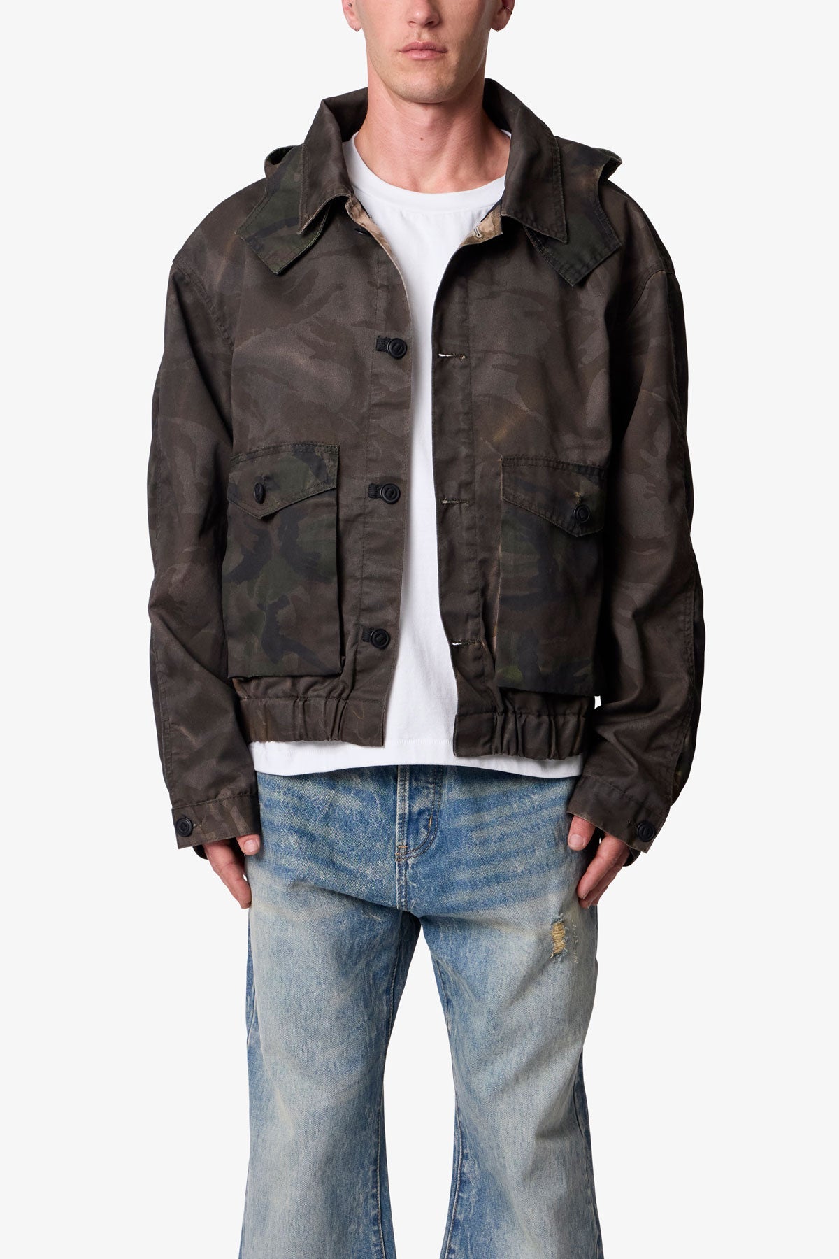 Overdyed Hooded Jacket - Camo