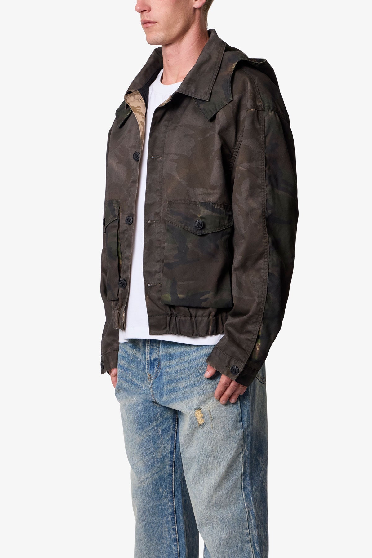 Overdyed Hooded Jacket - Camo