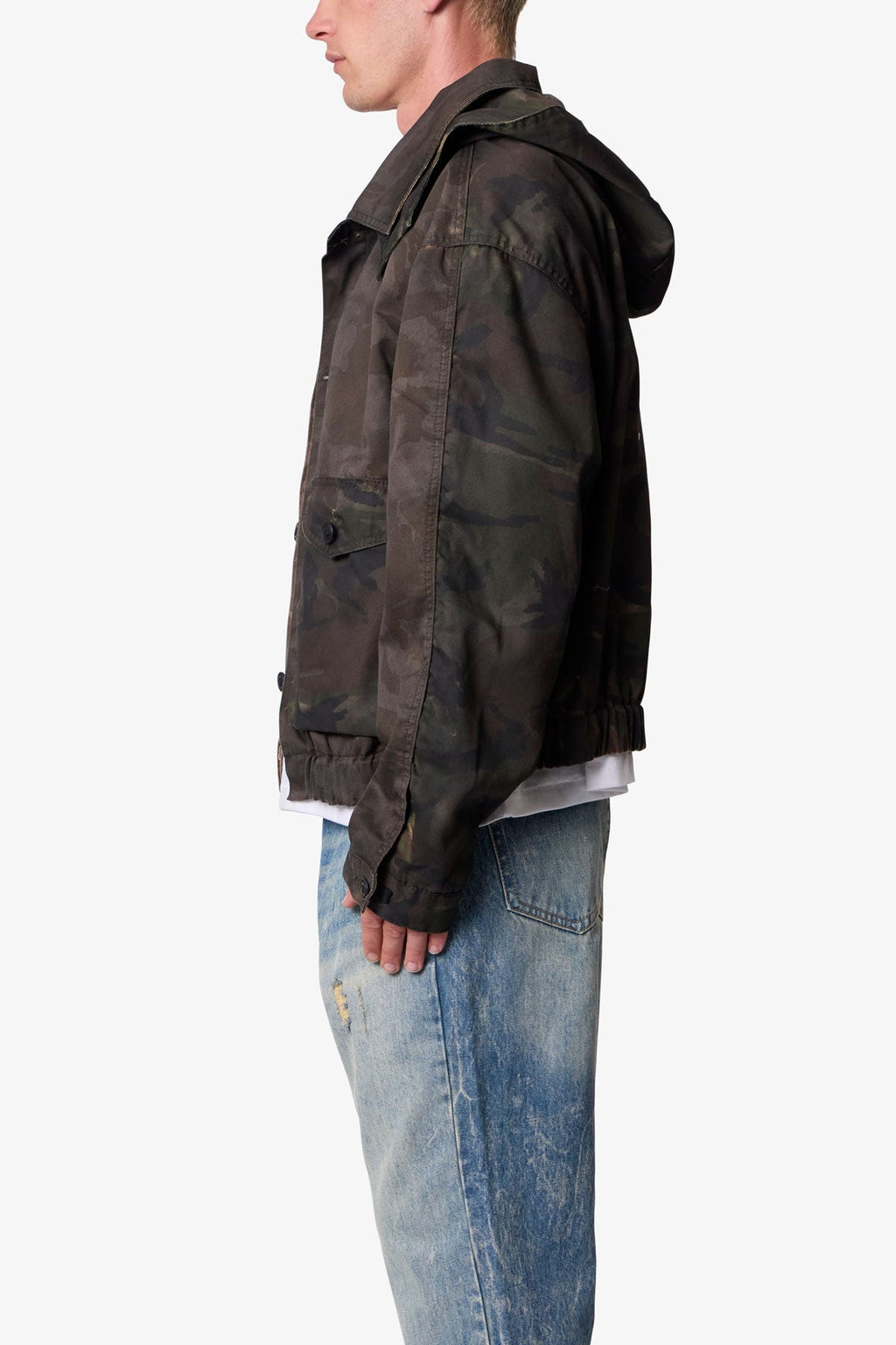 Overdyed Hooded Jacket - Camo