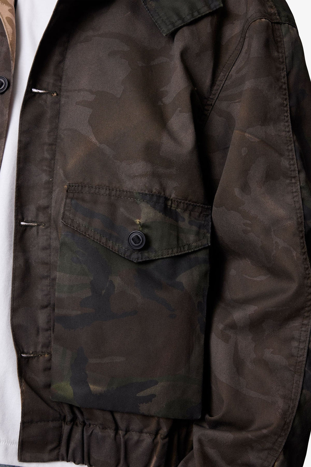 Overdyed Hooded Jacket - Camo