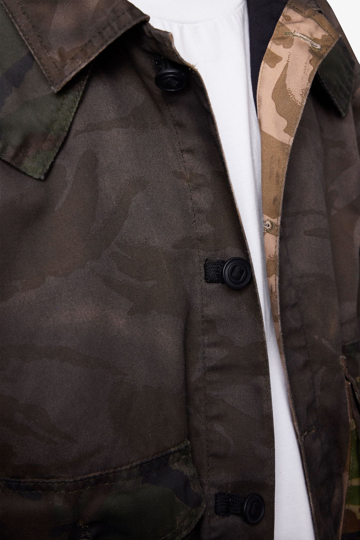 Overdyed Hooded Jacket - Camo