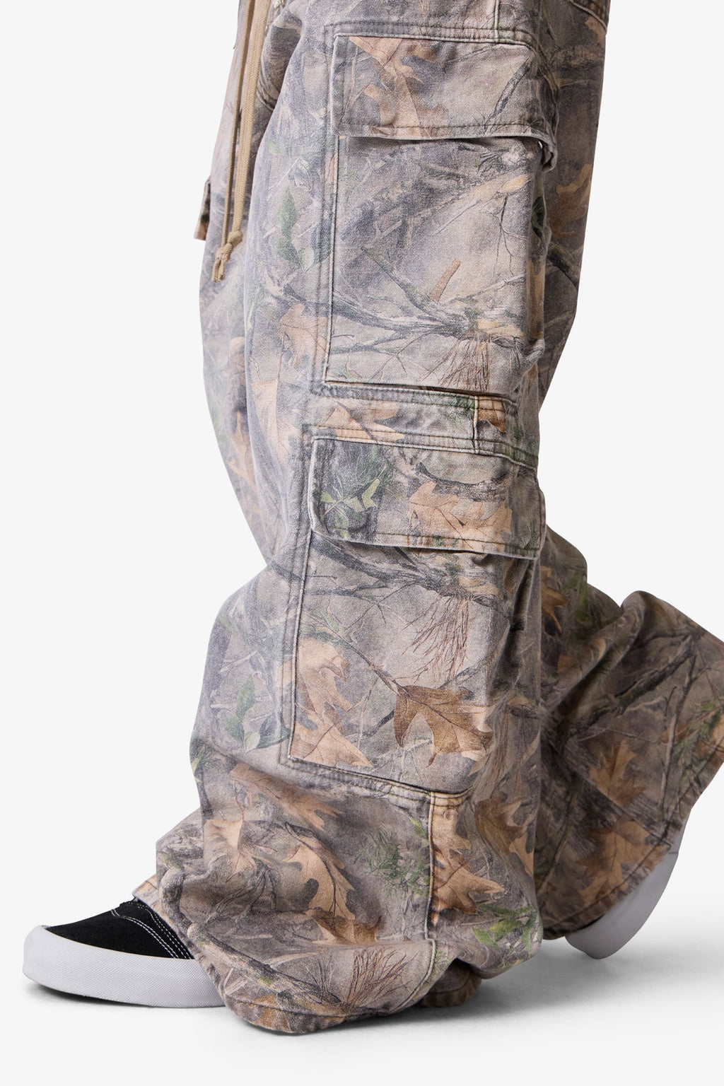 Rave Double Cargo Pants - Grass Camo