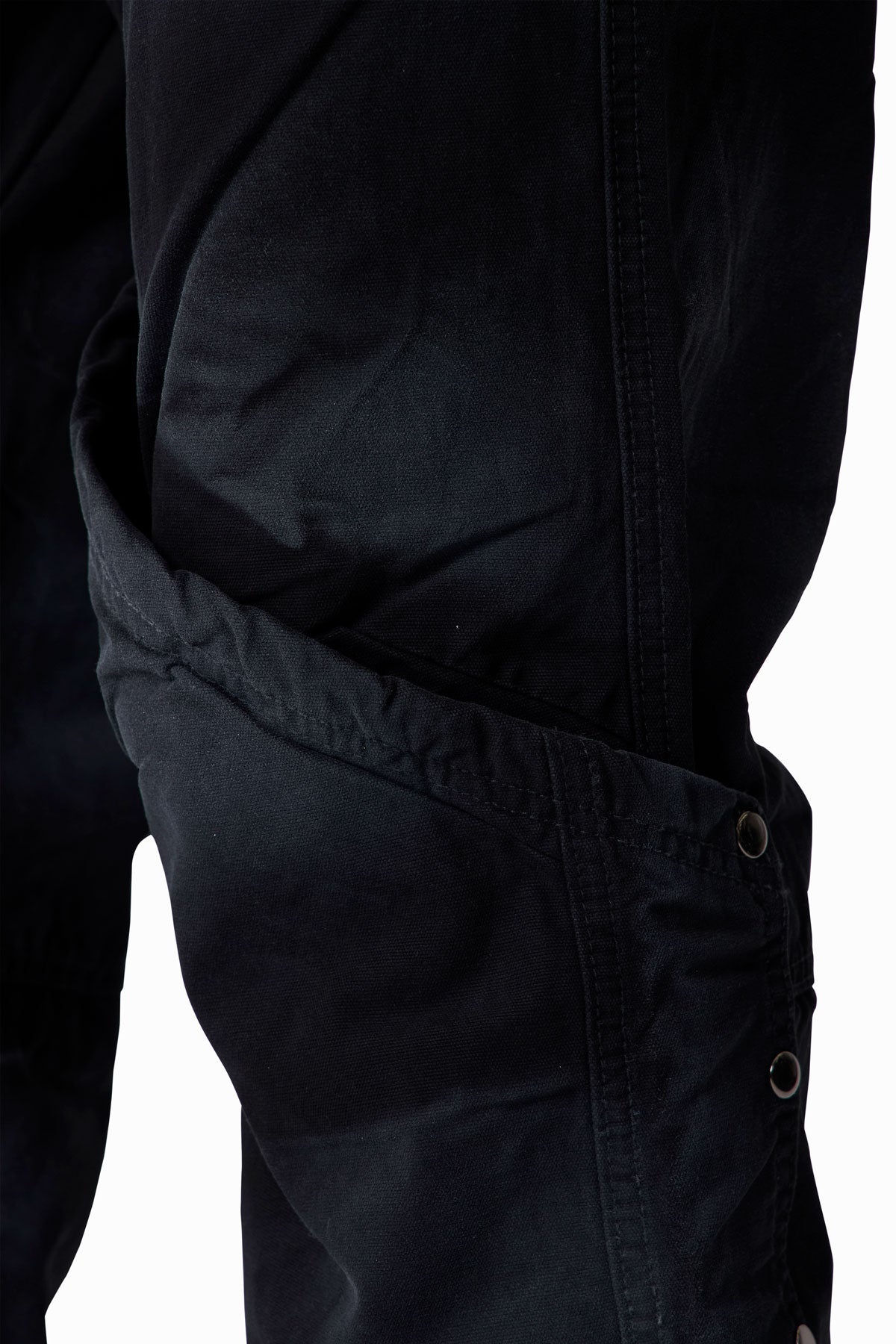 Side Snap Kick Flare Pants - Black
