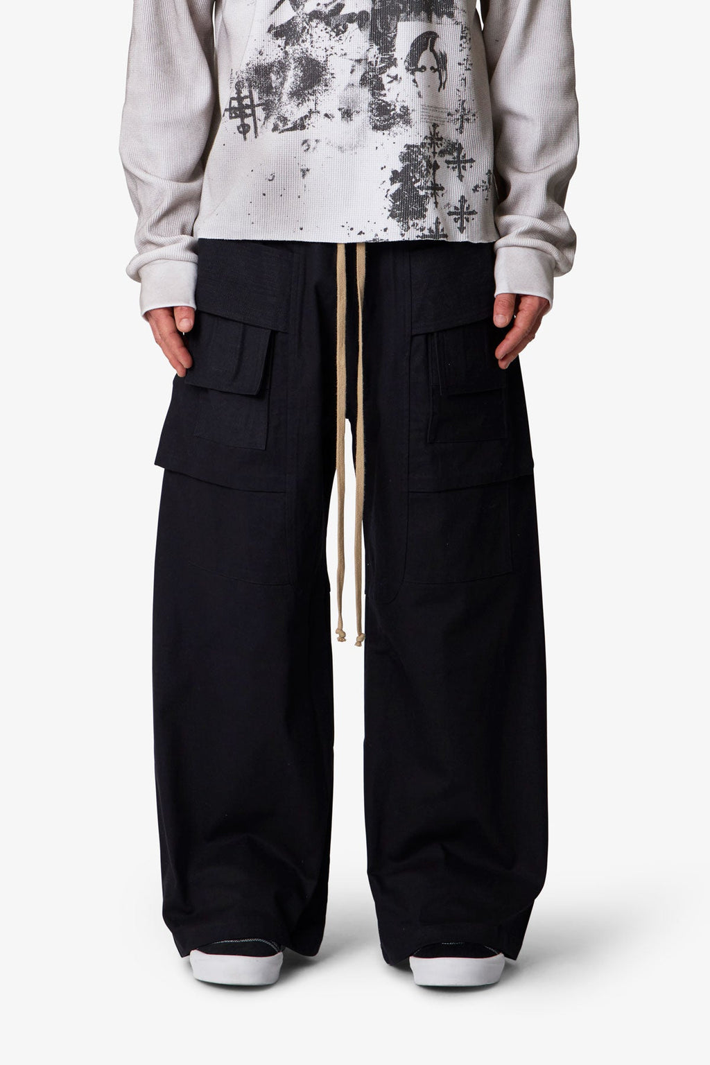 Strapped Cargo Pants - Black