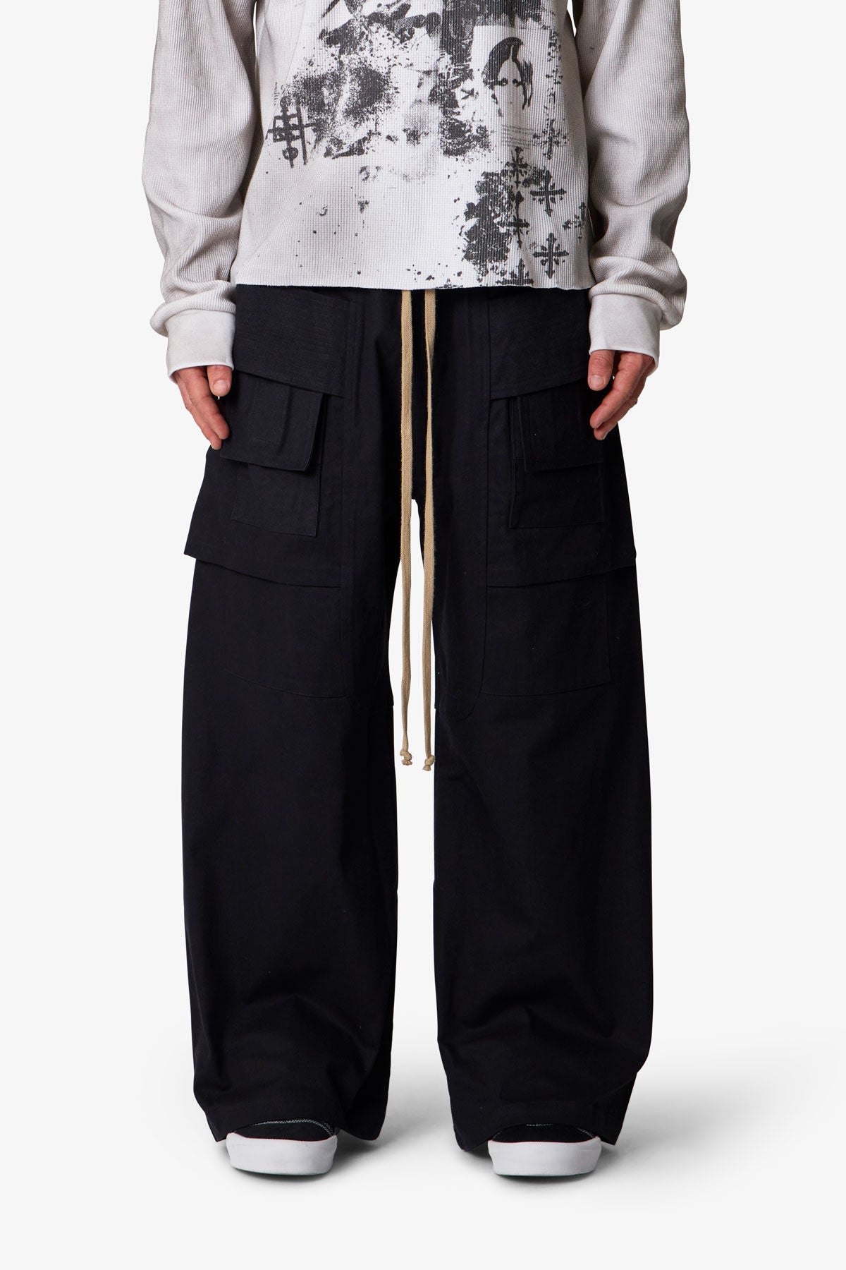 Strapped Cargo Pants - Black