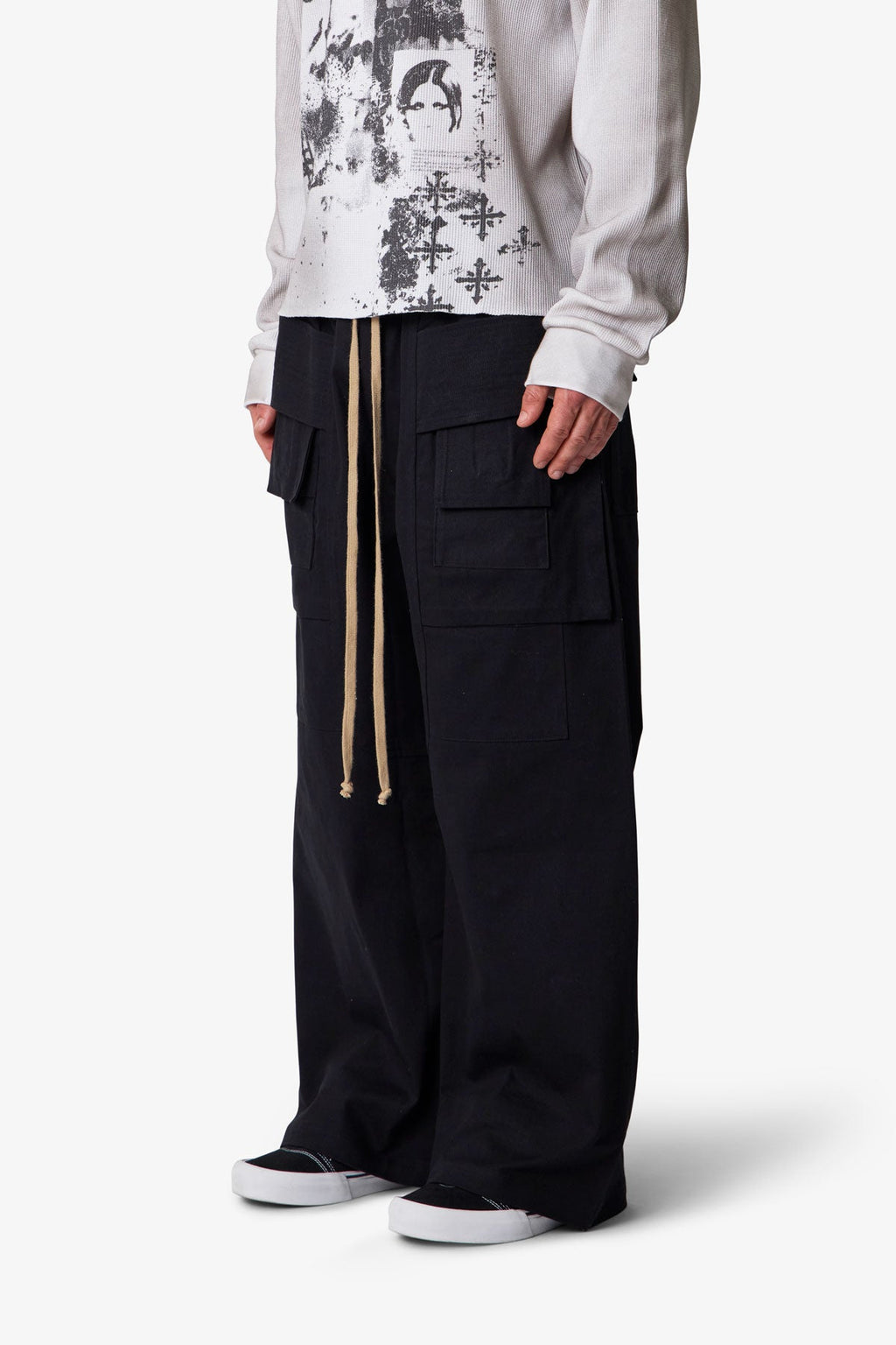 Strapped Cargo Pants - Black