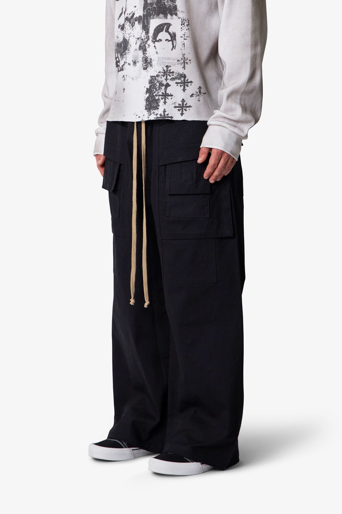 Strapped Cargo Pants - Black