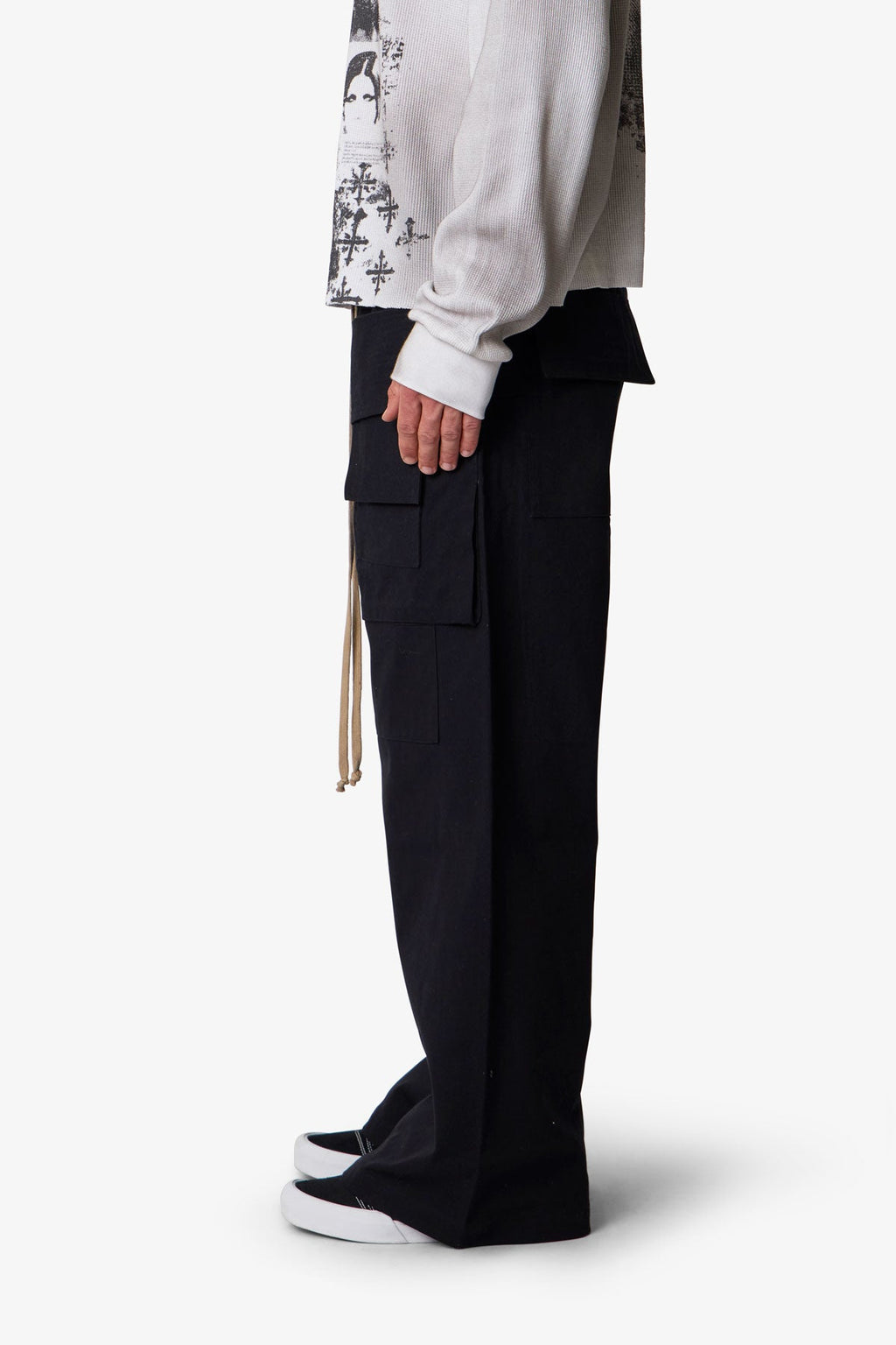 Strapped Cargo Pants - Black