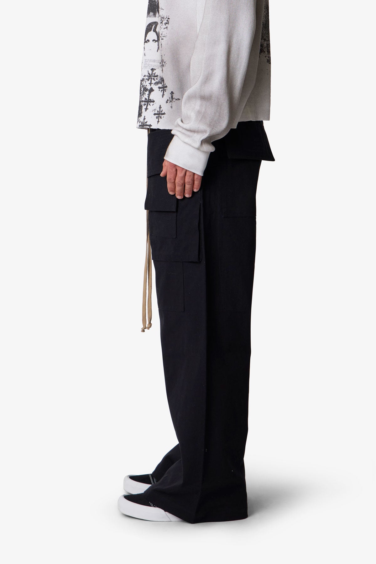 Strapped Cargo Pants - Black