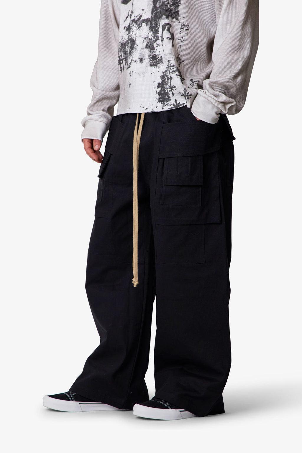 Strapped Cargo Pants - Black
