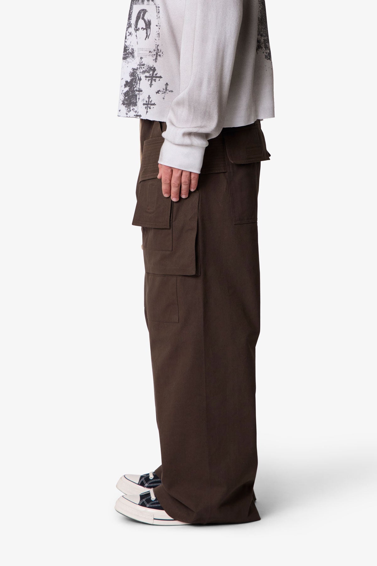 Strapped Cargo Pants - Brown