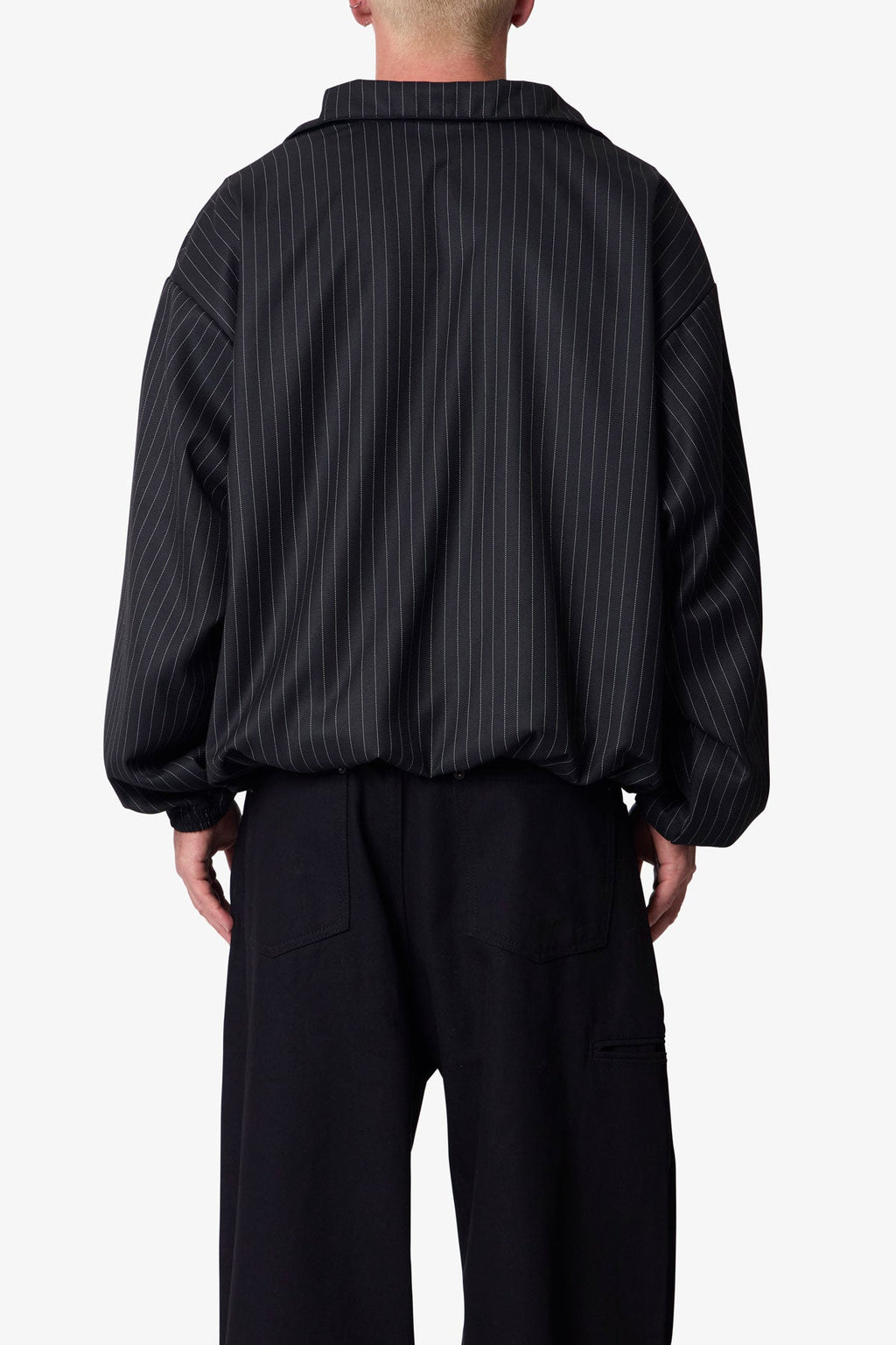 Striped Track Jacket - Black