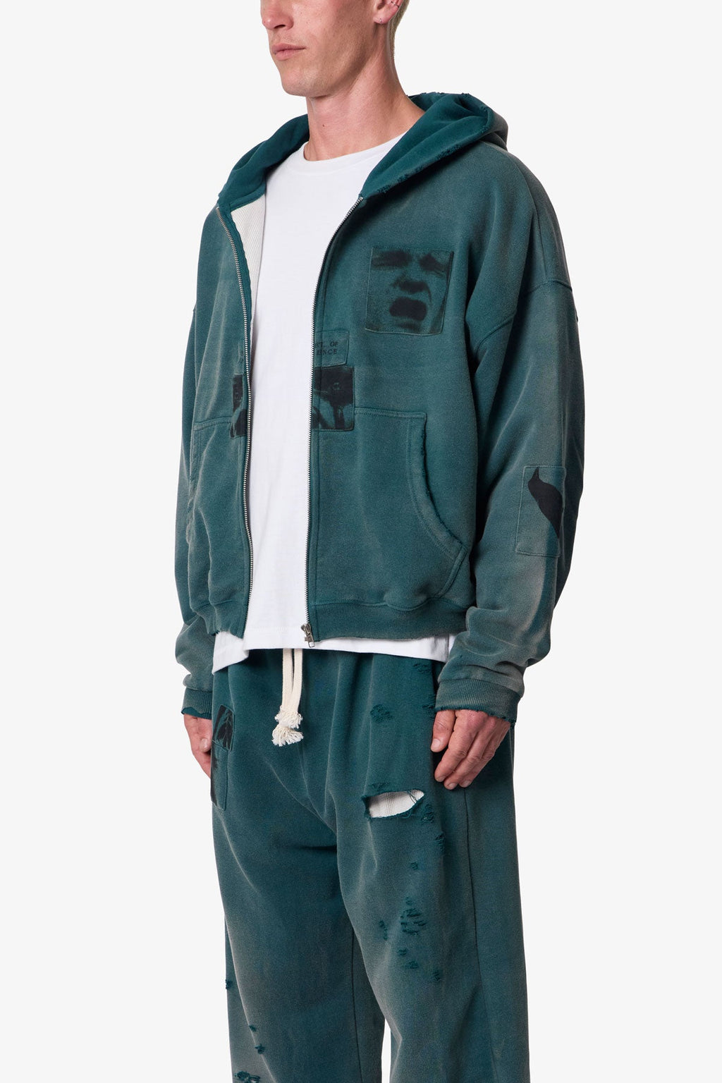 Thermal Lined Terror Zip Up Hoodie - Green
