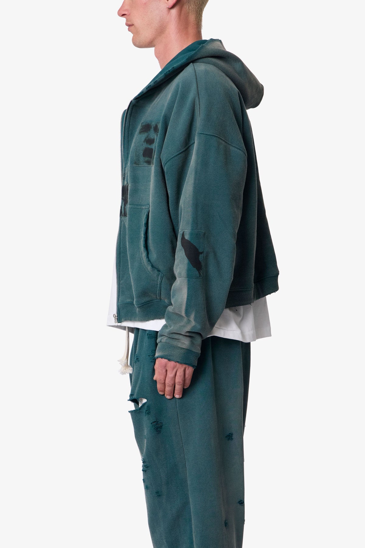 Thermal Lined Terror Zip Up Hoodie - Green