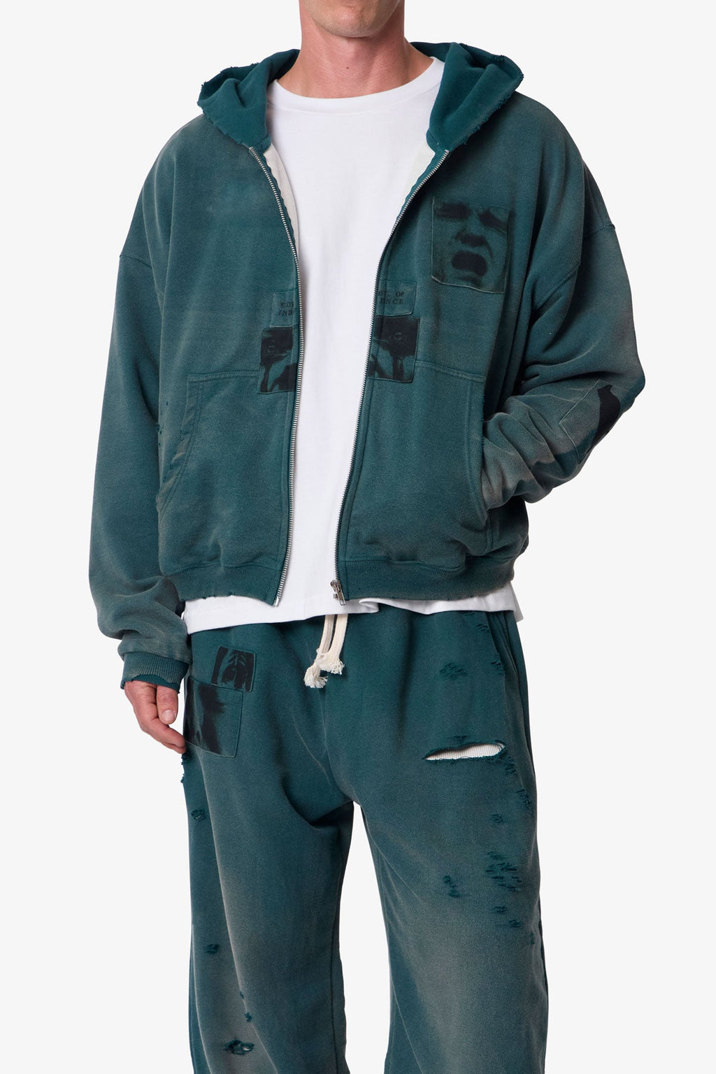 Thermal Lined Terror Zip Up Hoodie - Green