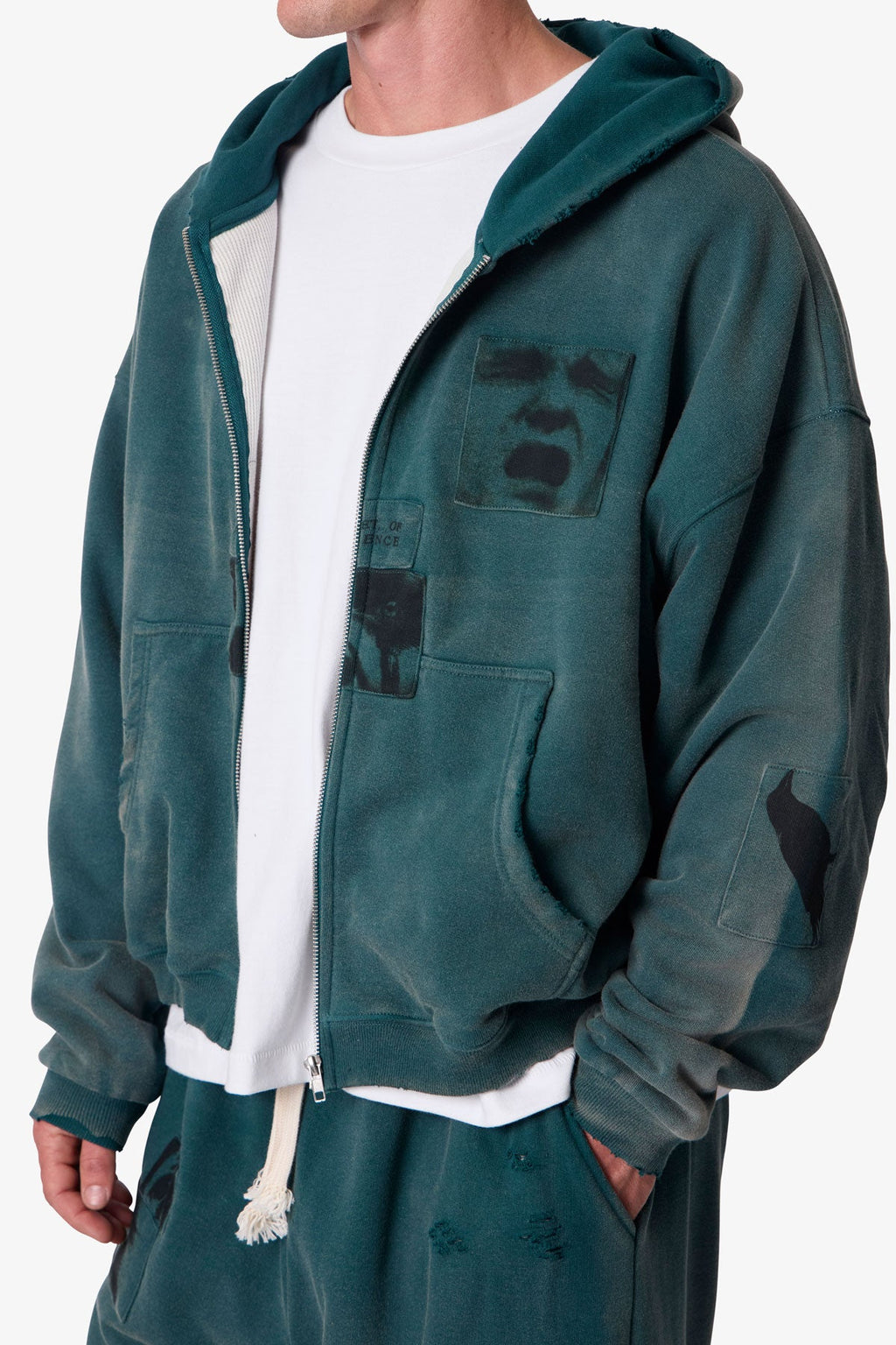 Thermal Lined Terror Zip Up Hoodie - Green