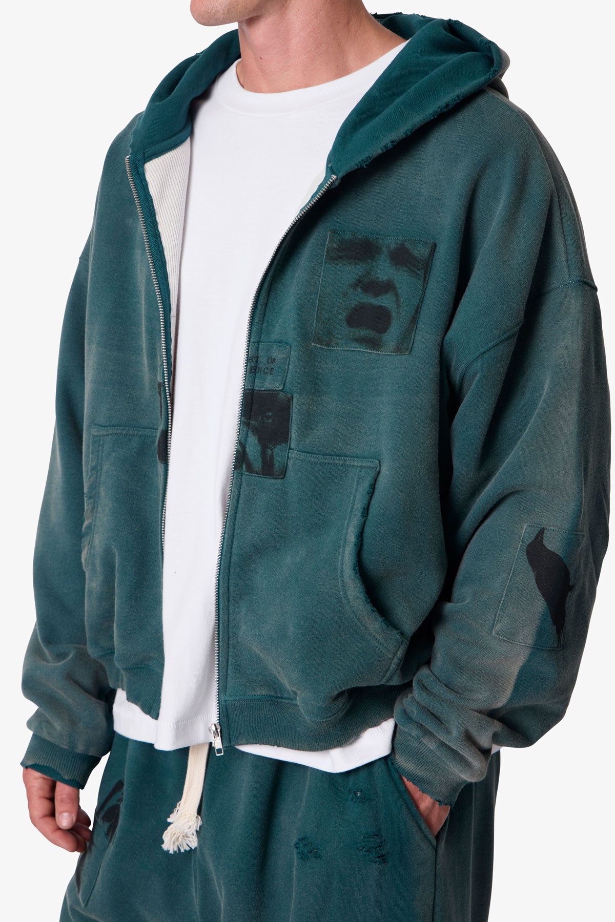 Thermal Lined Terror Zip Up Hoodie - Green