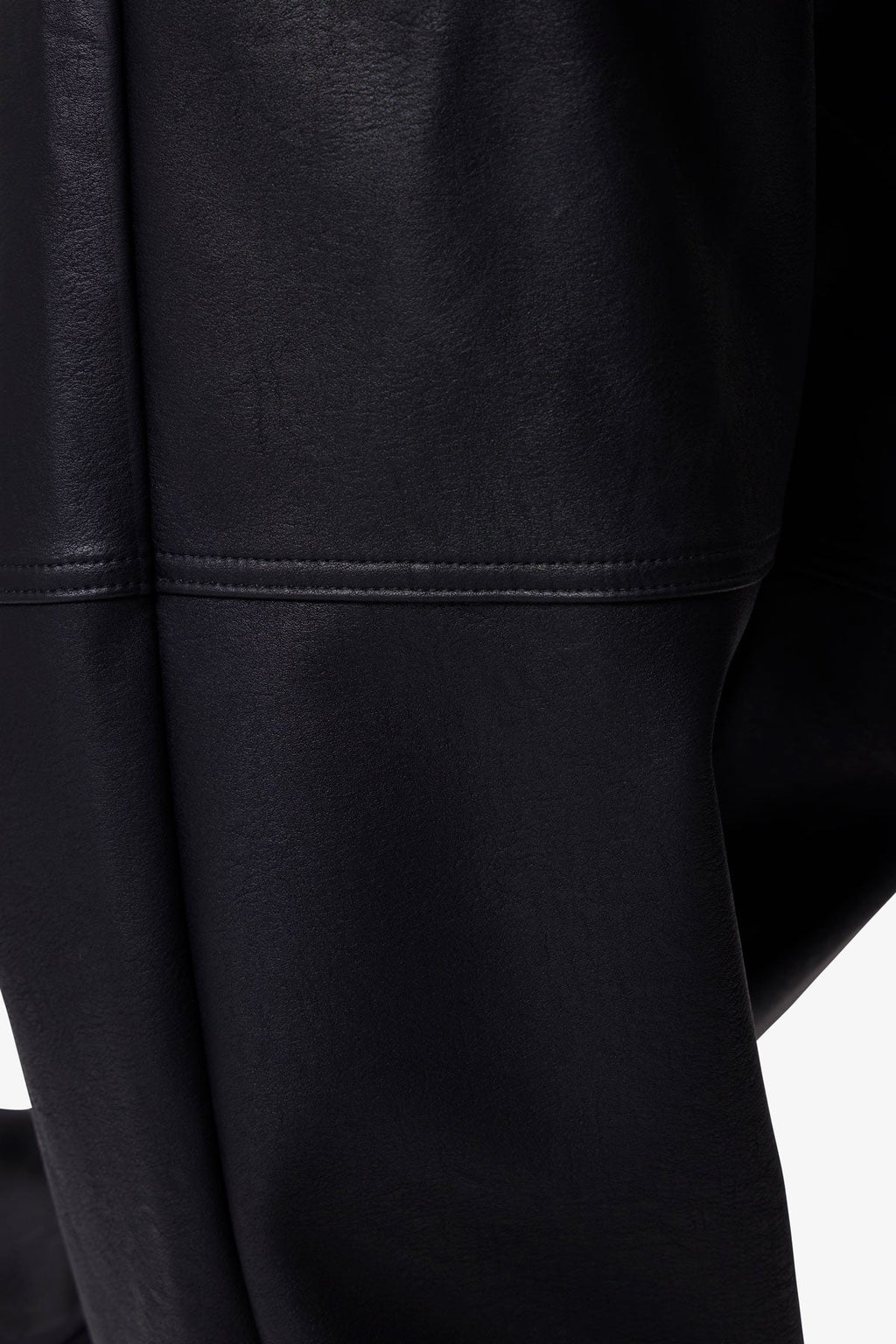 Ultra Baggy Leather Pants - Black