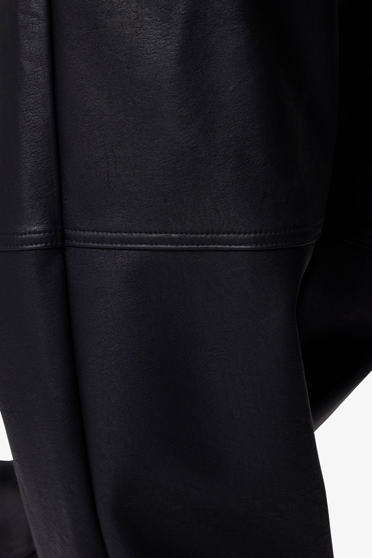 Ultra Baggy Leather Pants - Black