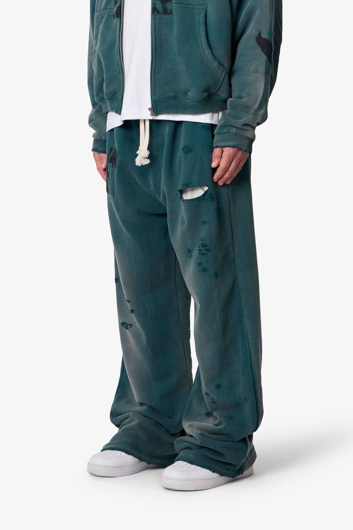 Ultra Baggy Thermal Lined Terror Sweatpants - Green