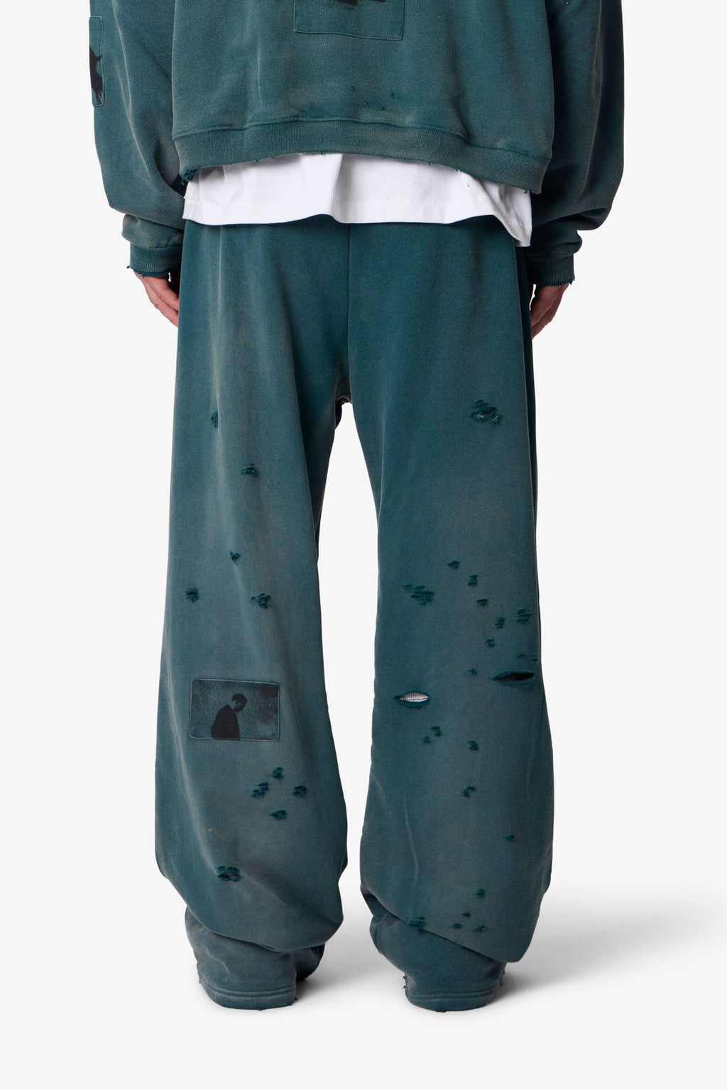 Ultra Baggy Thermal Lined Terror Sweatpants - Green
